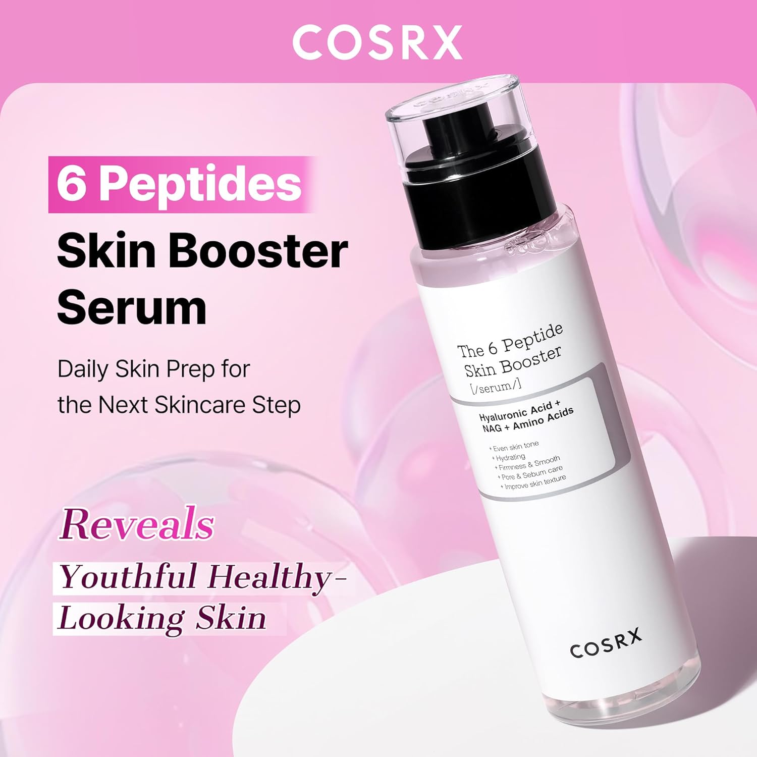 COSRX 6X Peptide Collagen Booster Toner 150ml - COSRX K-Beauty