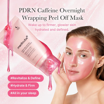 MEDICUBE PDRN Pink Caffeine Night Wrapping Mask - Medicube K-Beauty