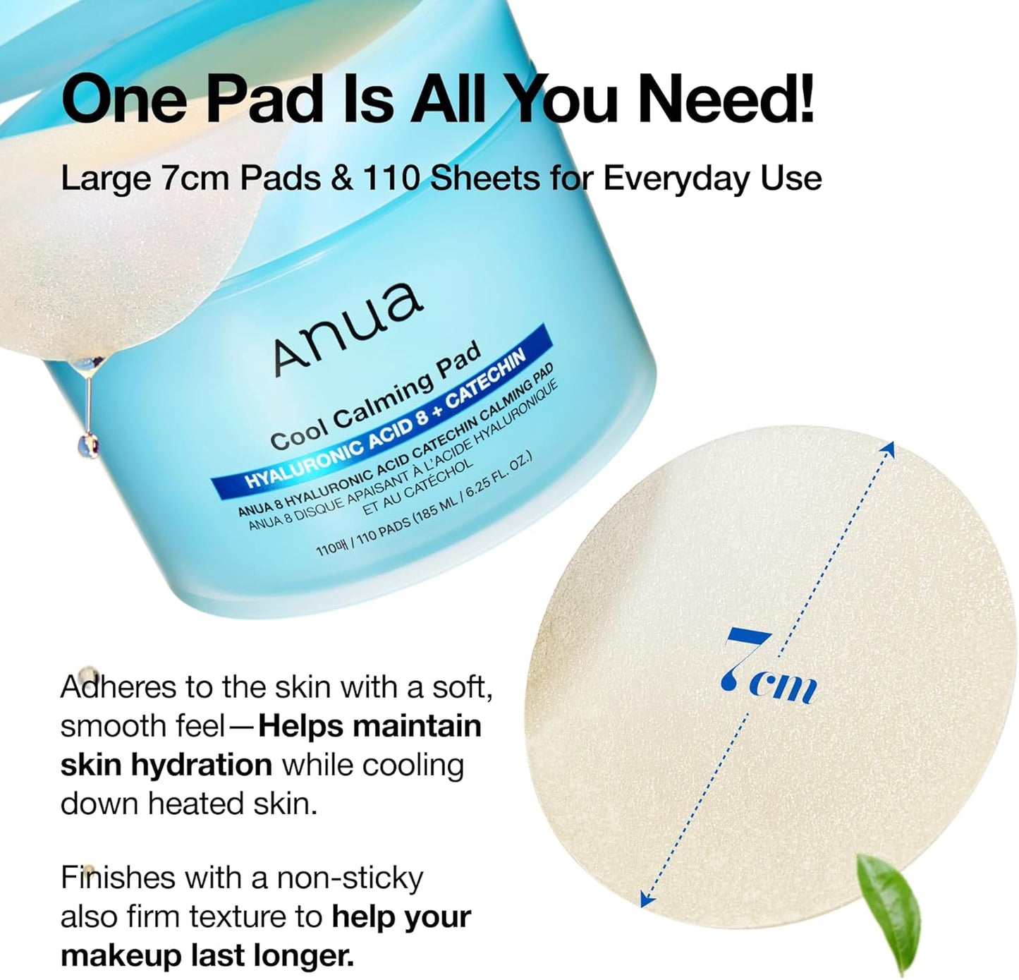Anua 8 Hyaluronic Acid Catechin Pads 110 pads - Anua K-Beauty