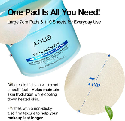 Anua 8 Hyaluronic Acid Catechin Pads 110 pads - Anua K-Beauty