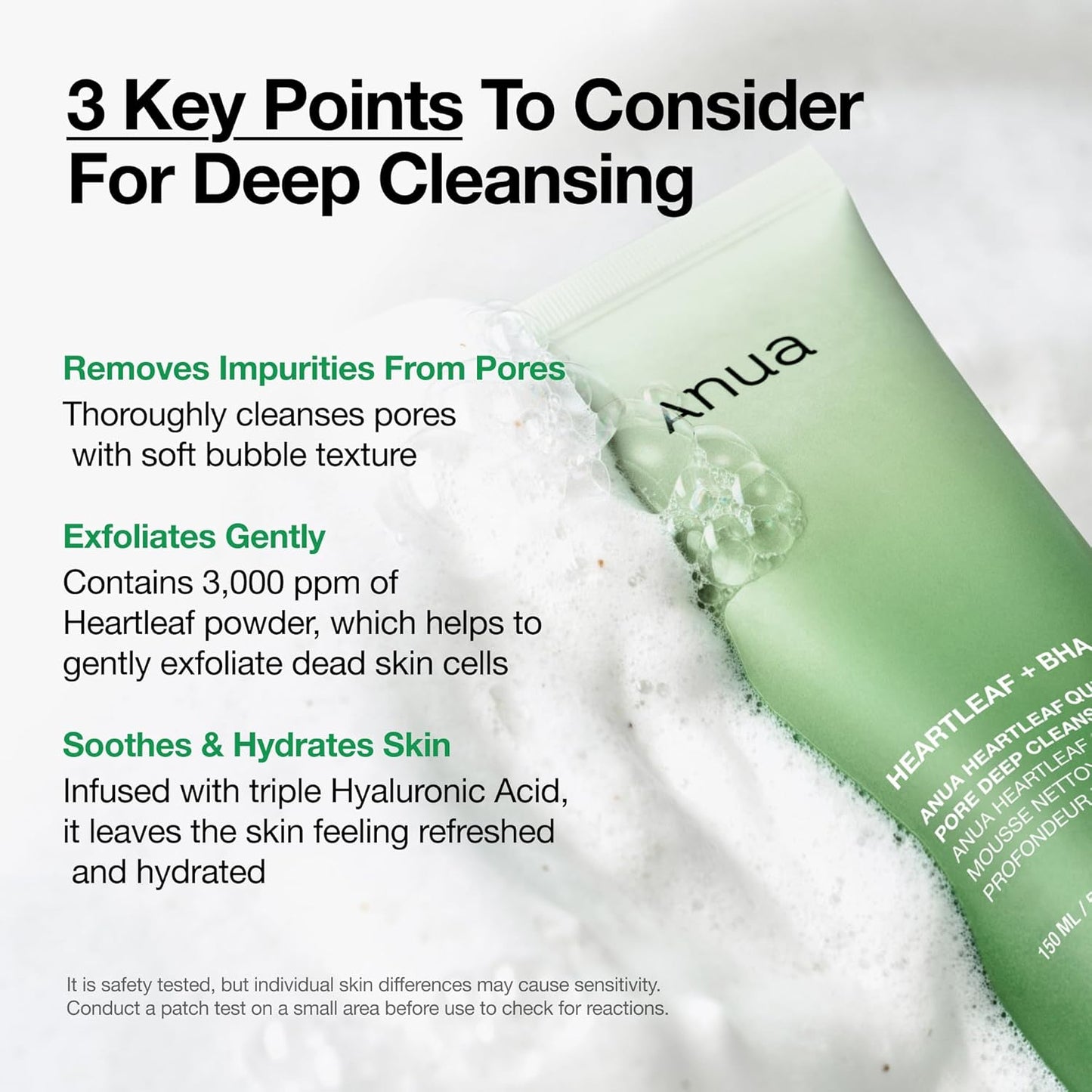 Anua Heartleaf Pore Deep Cleansing Foam 150ml - Anua K-Beauty