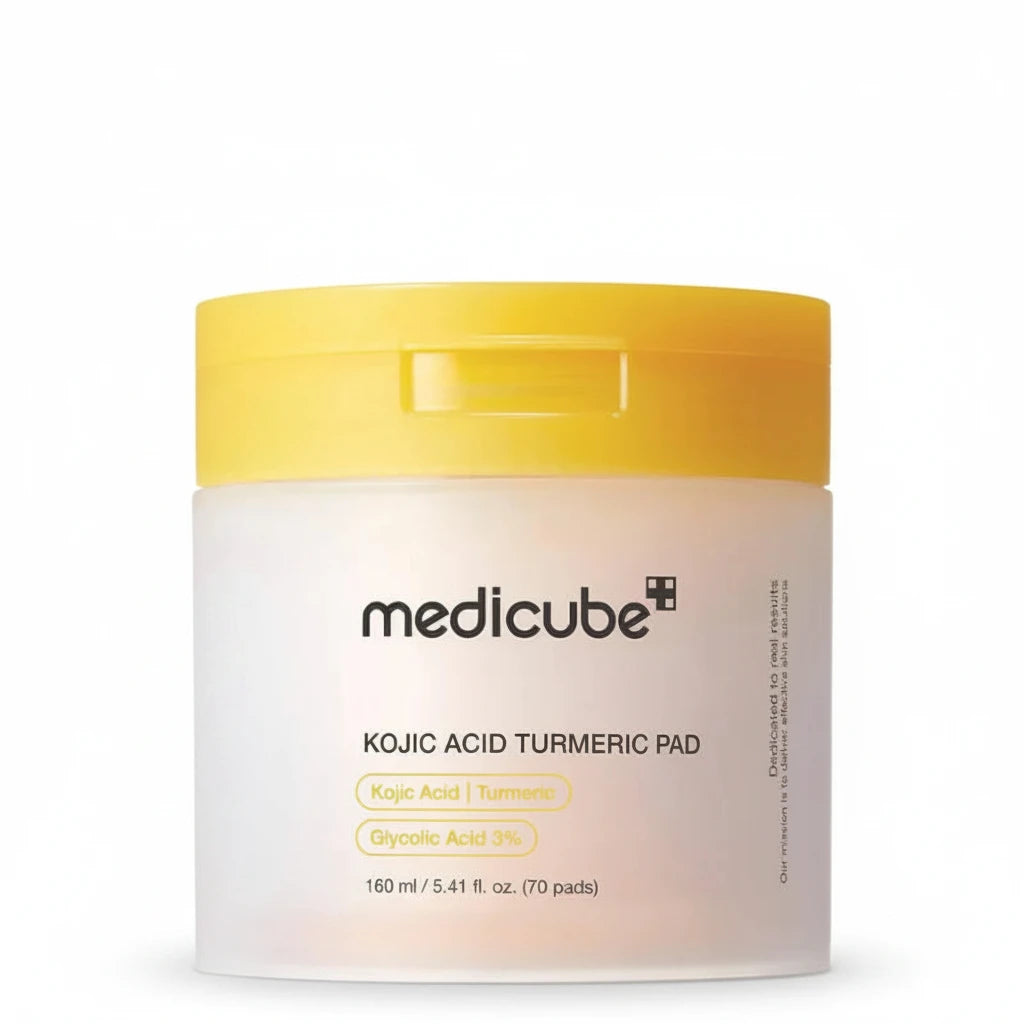 Medicube Turmeric and Kojic Acid Pads 70 Pads - Korean Brightening Exfoliating Pads K-Beauty