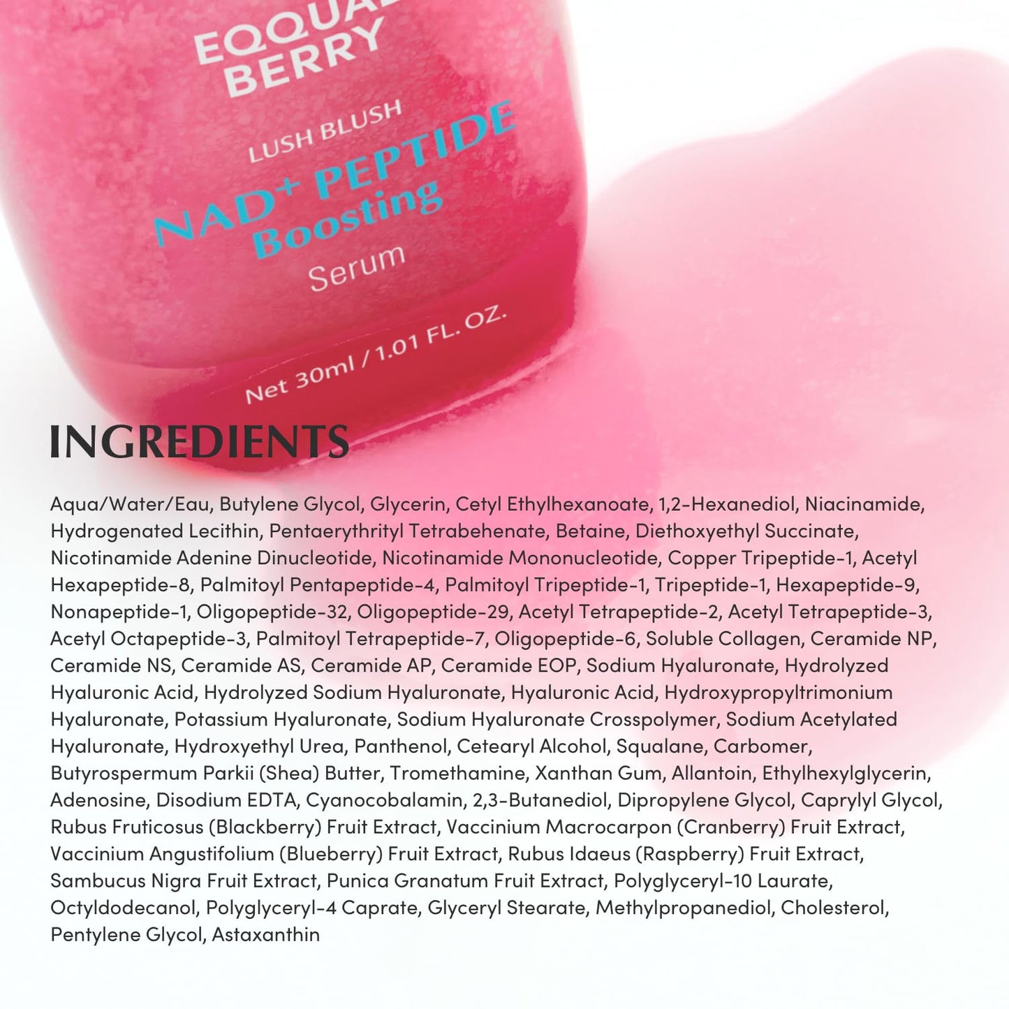 Eqqualberry NAD+ Peptide Boosting Serum 30ml - Eqqualberry K-Beauty