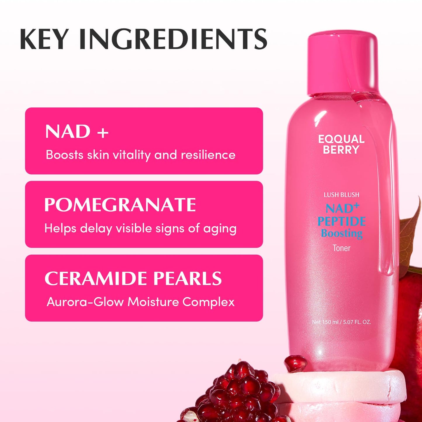Eqqualberry Nad+ Peptide Boosting Toner 150ml - Eqqualberry K-Beauty